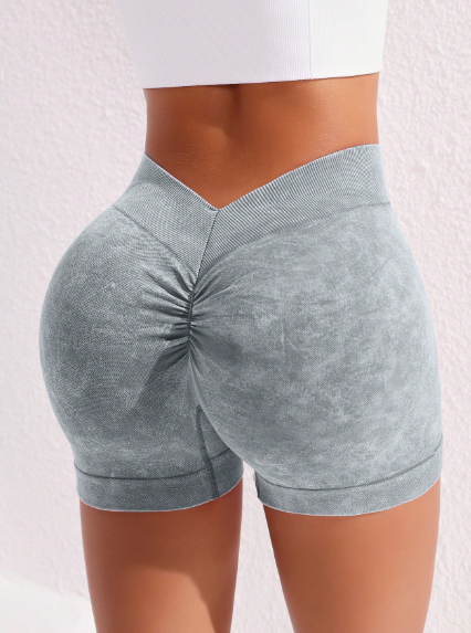 Pantalones cortos con cintura fruncida en la parte trasera