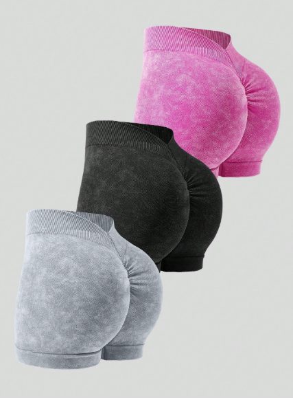 Shorts mates con diseño de cintura fruncida