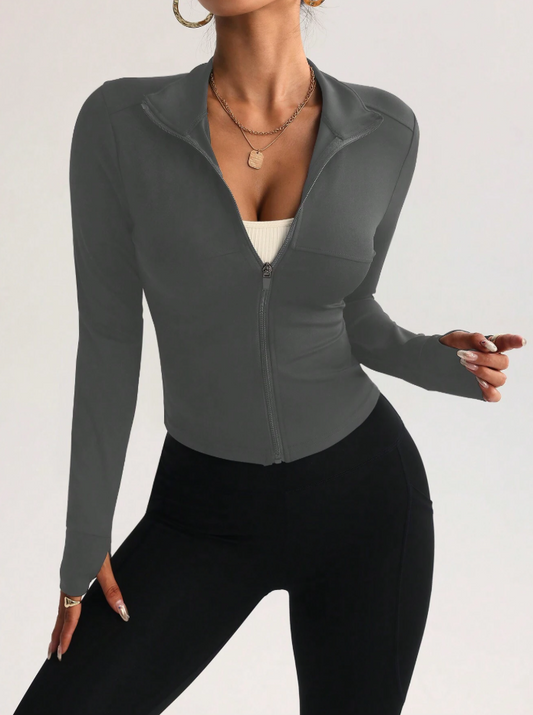 Chaqueta de manga larga con cremallera
