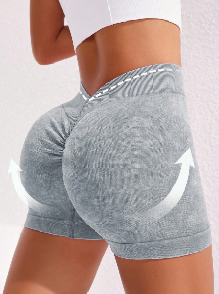 Pantalones cortos con cintura fruncida en la parte trasera