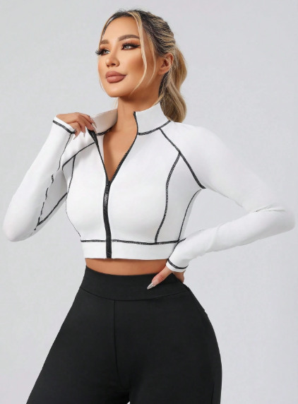 Chaqueta deportiva con empalmes de colores