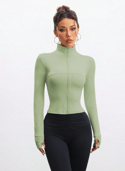 Chaqueta de manga larga con cierre