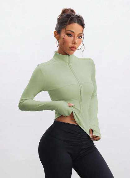 Chaqueta de manga larga con cierre