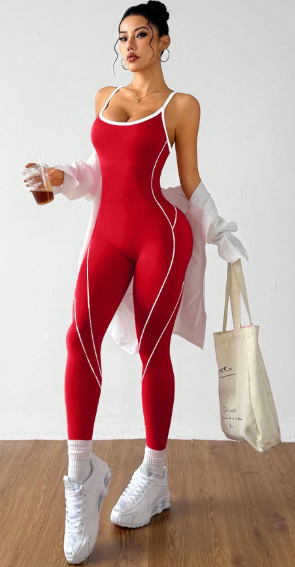 Enterizo largo sin espalda con tirantes cruzados