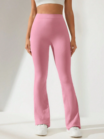 Leggings de campana plisados de unicolor