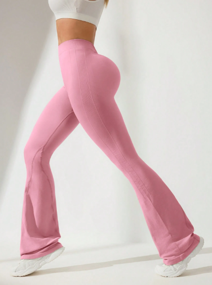 Leggings de campana plisados de unicolor