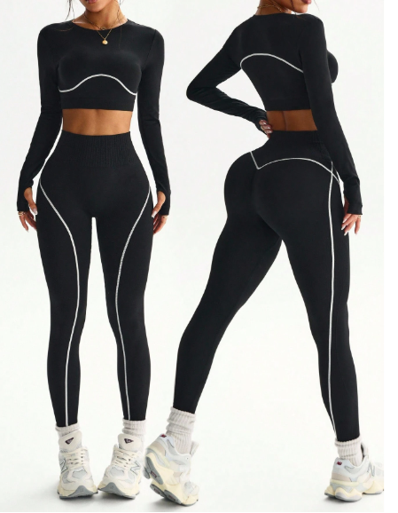 Set de 2 piezas de mallas cortas con cuello redondo