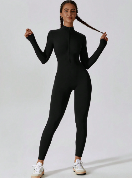 Enterizo largo de manga larga con ajuste ceñido