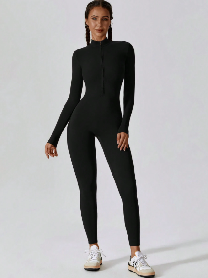 Enterizo largo de manga larga con ajuste ceñido