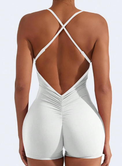 Enterizo corto con almohadillas de sujetador desmontables