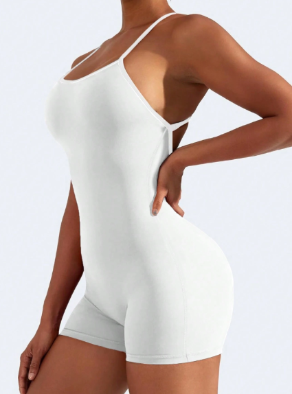 Enterizo corto con almohadillas de sujetador desmontables