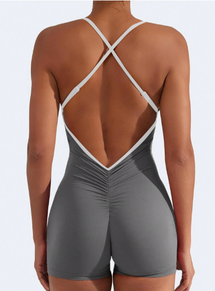 Enterizo corto con almohadillas de sujetador desmontables