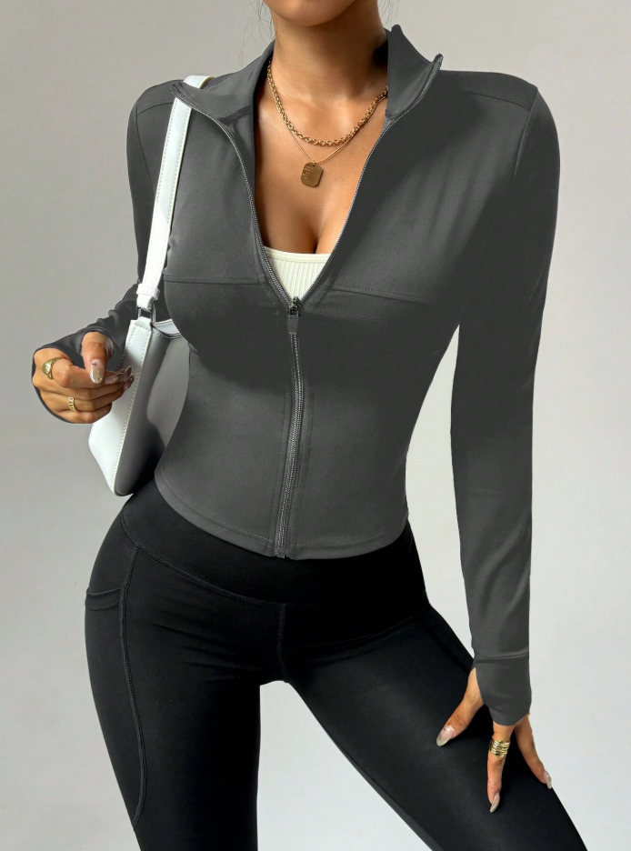 Chaqueta de manga larga con cremallera