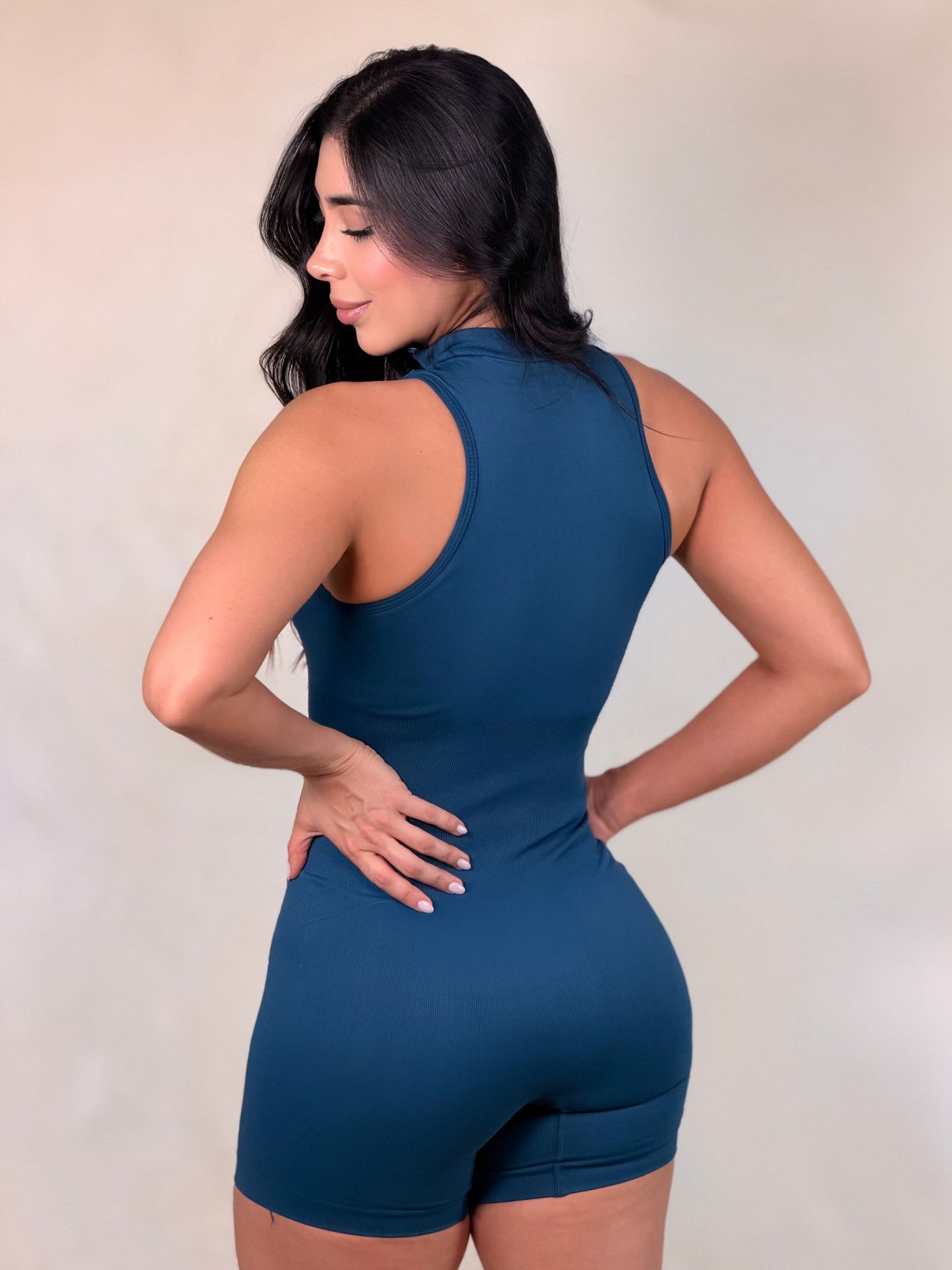Enterizo Corto Luxury Azul