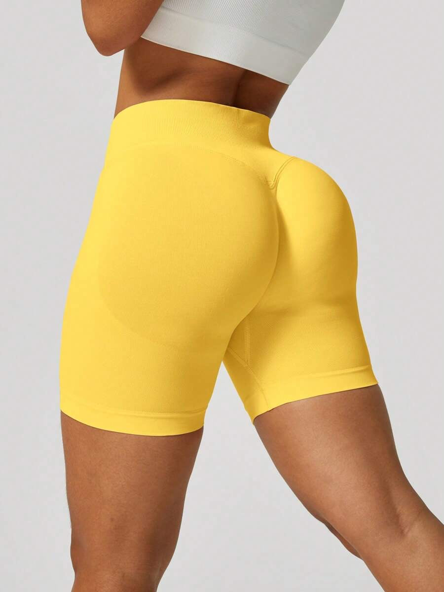 Pantalones cortos elásticos de cintura alta