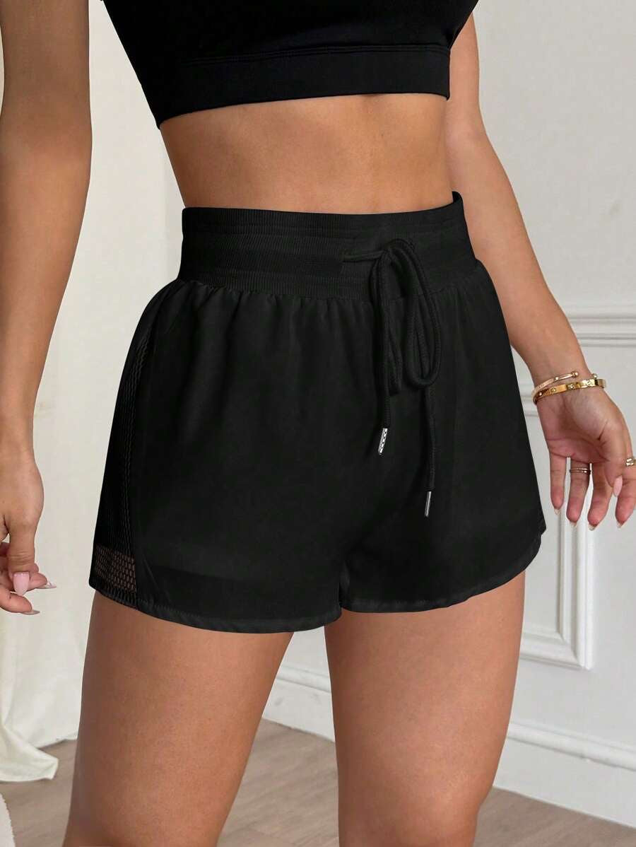 Pantalones cortos casuales de cintura alta