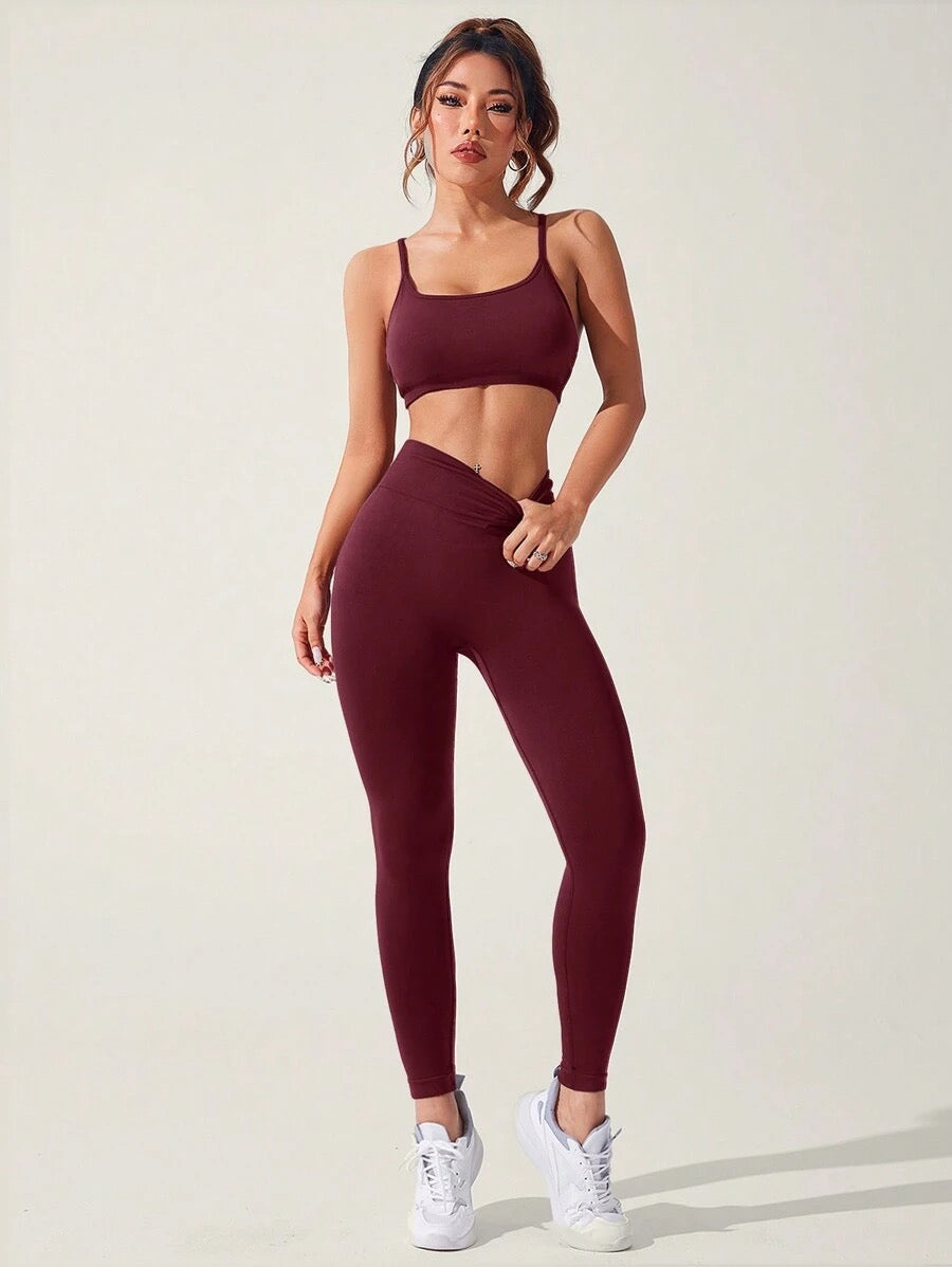 Conjunto de camiseta de tirantes finos