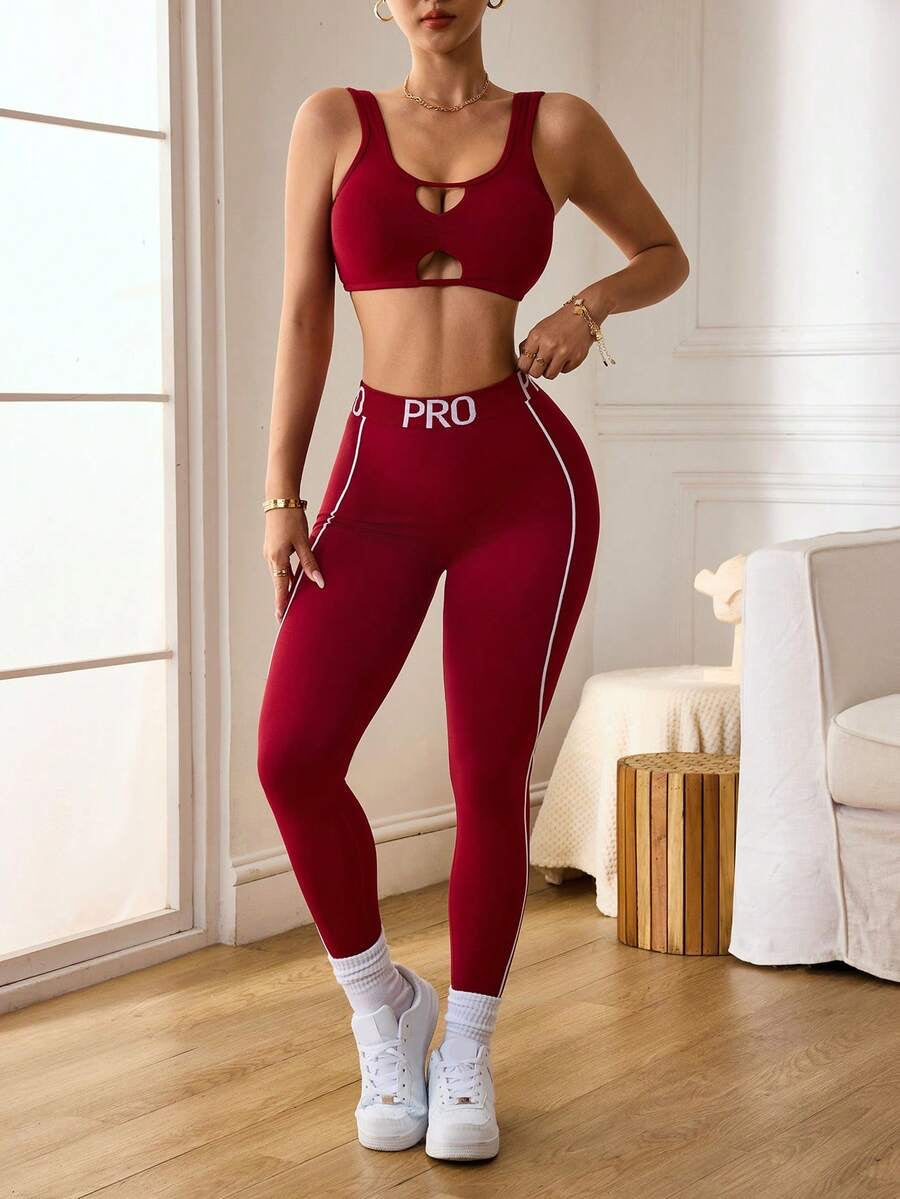 Conjunto de top de tirantes con cuello de barco